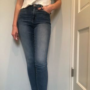 Topshop tall, mid-wash jeans